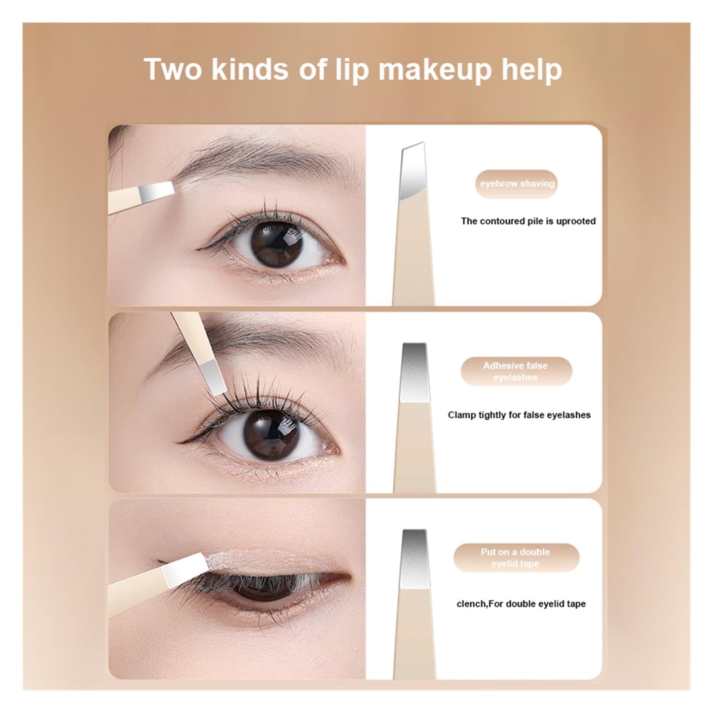 Eyebrow Tweezers Eyebrow Plucking Beard Artifacts False Eyelash Tweezers(Golden Classic) Beauty and Personal Care ZYCZYCZZ