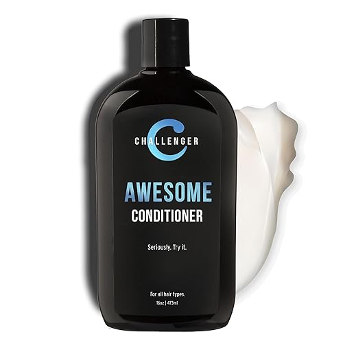 Challenger Awesome Mint Conditioner | Men's Shower Product | For Itchy & Dry Scalp | Removes Dirt & Oils | Coconut Oil, Jojoba Oil, Hydrolyzed Keratin Beauty & Personal Care Challenger