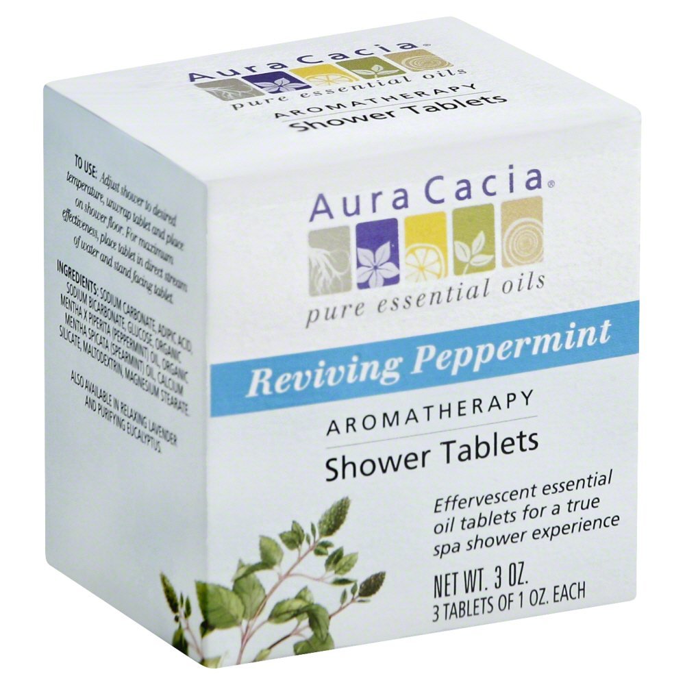 Aura Cacia Aromatherapy Shower Tablets, Reviving Peppermint 3 ea (Pack of 12)12 Beauty and Personal Care Aura Cacia
