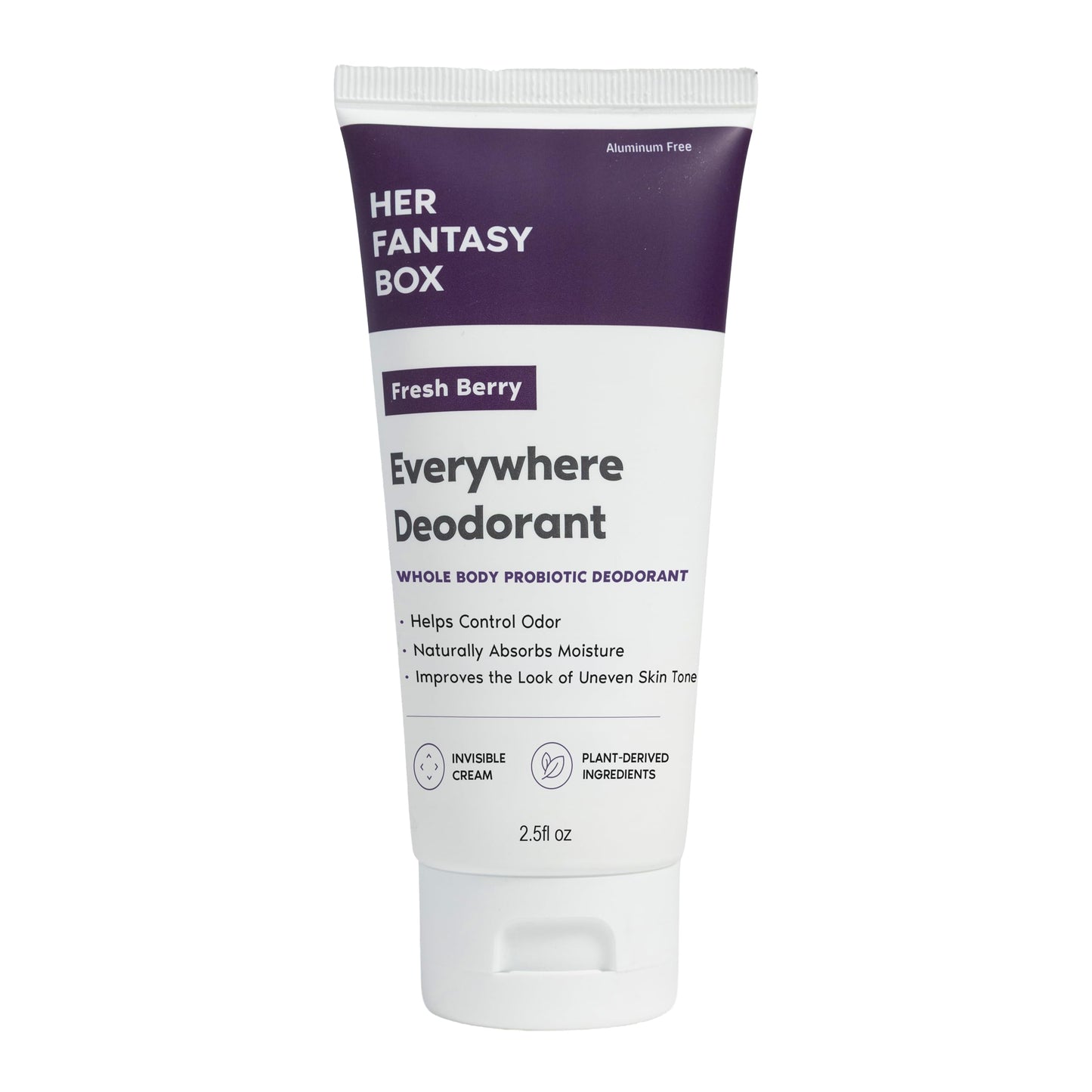 Her Fantasy Box - Everywhere Deodorant - with Probiotics - Berry Scent - Aluminum-Free, Naturally Absorbs Moisture - Fights Odor & Bacteria Beauty and Personal Care Her Fantasy Box