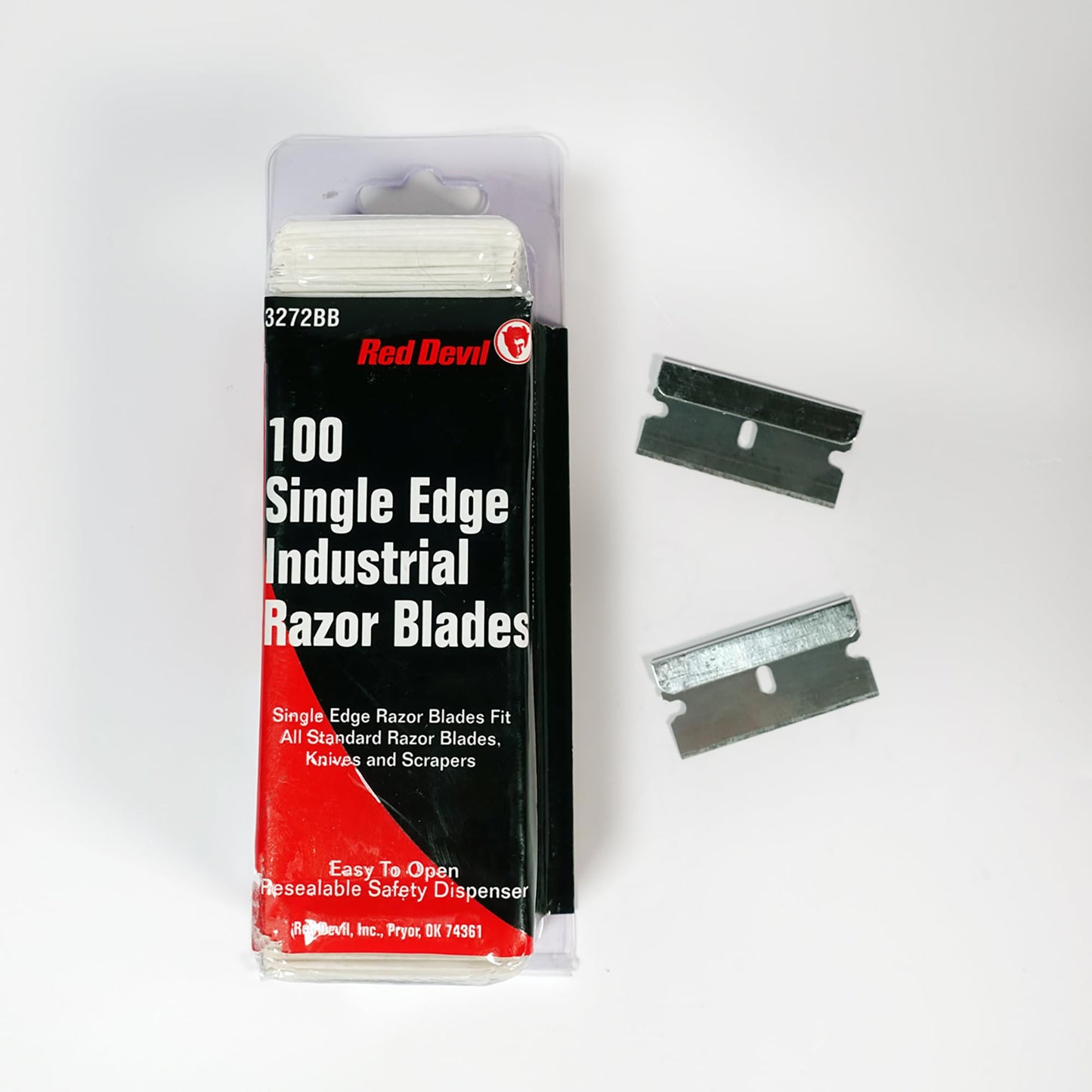 Single Edge Razor Blades, 100 Per Display Box Beauty and Personal Care Red Devil
