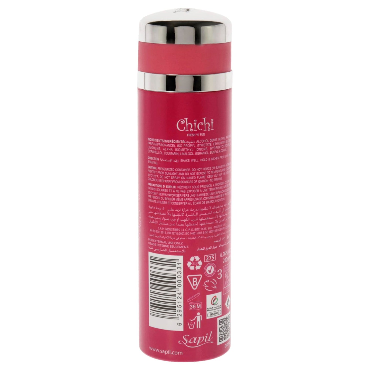 Sapil Chichi - Deodorant Spray for Women - Scented Deodorant for Long-Lasting Odor Protection - Floral, Fruity, and Musky Deodorant Spray - Keeps You Beauty and Personal Care Sapil