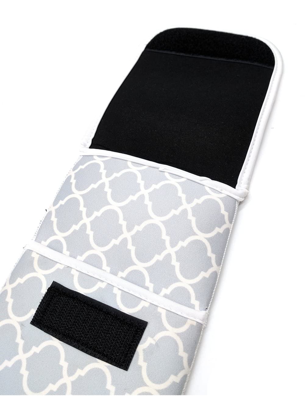 ALEIFLE Women's Heat Resistant Neoprene Curling Iron Holder Flat Iron Curling Wand Travel Storage Cover Case Bag Pouch -Water-Resistant (Grey Chervon) Beauty & Personal Care ALEIFLE