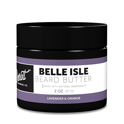 Detroit Grooming Co. Beard Butter for Men | Softens, Thickens & Hydrates with Safflower Oil & Shea Butter | Belle Isle Scent, 2oz Beauty & Personal Care Detroit Grooming Co.