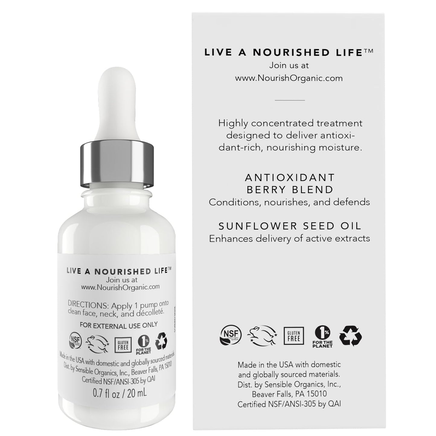 Nourish Organic Age Defence Face Serum, 0.7 Ounce (SOFNRFC90205) Beauty & Personal Care Nourish Organic