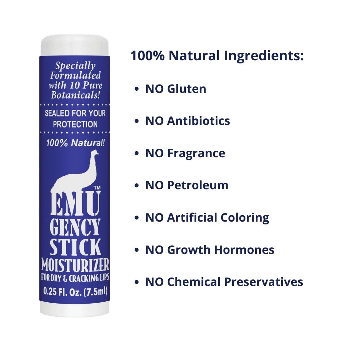 Montana Emu Ranch - EMUgency All Purpose Moisturizing Pocket Stick - 0.25 Ounce - 3 Pack - Helps Relieve Chapped, Cracked, and Split Lips and Skin Beauty and Personal Care Emugency