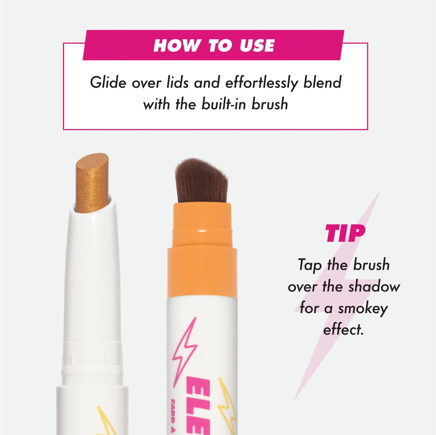Lime Crime Electric Slide Eyeshadow & Brush Stick, Totally Buggin - Lightweight 2-in-1 Eyeshadow Smudge Stick with Angled Brush for Long Lasting Beauty & Personal Care Lime Crime