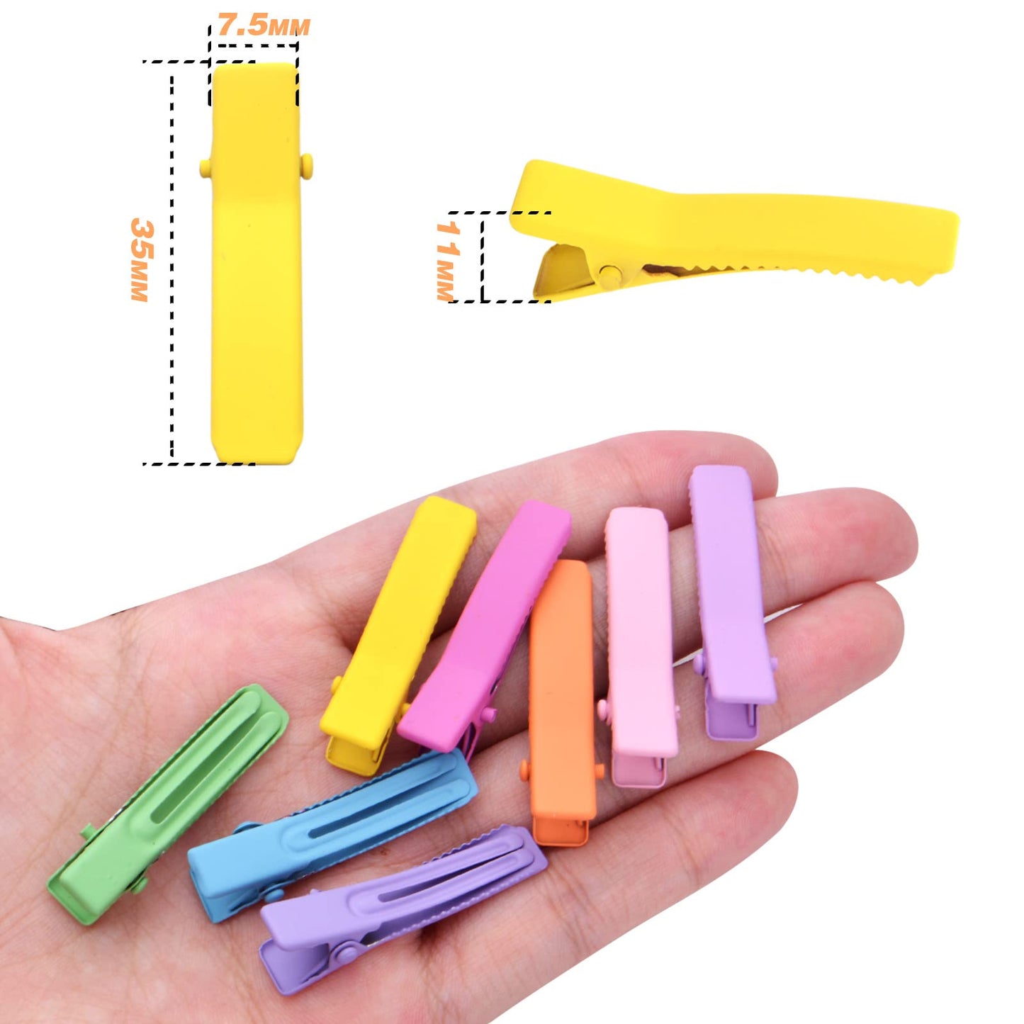 50pcs Colorful Alligator Duckbill Hair Clips Alloy Double Prong Curl Clips Sectioning Hairclips Non-slip Hairpin Barrettes for Women Hair Extensions Beauty & Personal Care Hmjpng