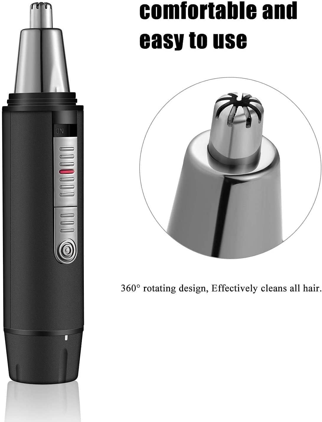 YREAJZVS Ear and Nose Hair Trimmer for Men, Professional USB Rechargeable Nostril Nasal Hair Cleaning System, Lightweight Waterproof Nose Hair Beauty and Personal Care YREAJZVS