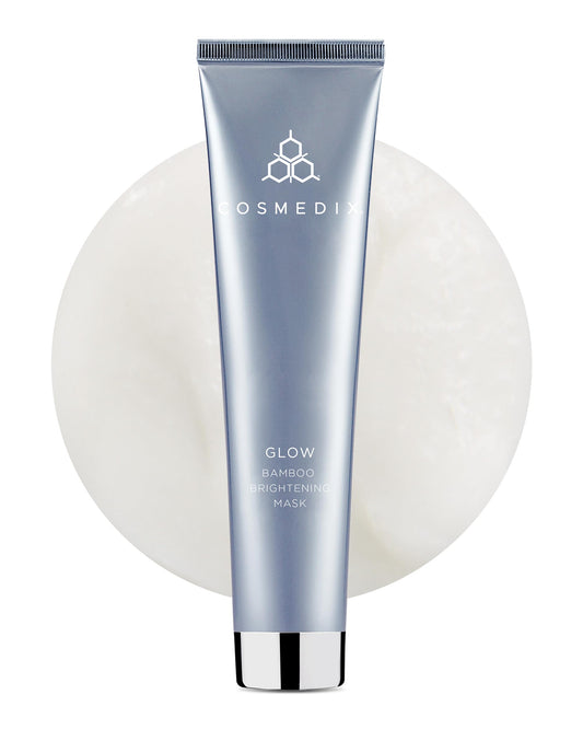COSMEDIX Glow Bamboo Brightening Facial Mask - PM Exfoliating Facial Scrub for Tired, Dull & Uneven Skin - Anti-Aging Gentle Night Face Exfoliator Beauty & Personal Care COSMEDIX