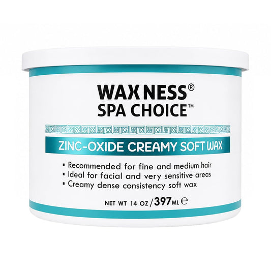 Waxness Spa Choice Zinc Oxide Creamy Soft Wax 14 oz / 397 ml Beauty and Personal Care Waxness