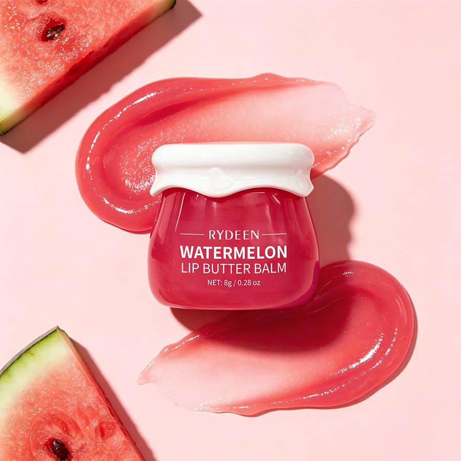 RYDEEN Watermelon Lip Butter Balm, Moisturizing Lip Treatment, Watermelon and Strawberry, 0.28 oz Beauty and Personal Care RYDEEN