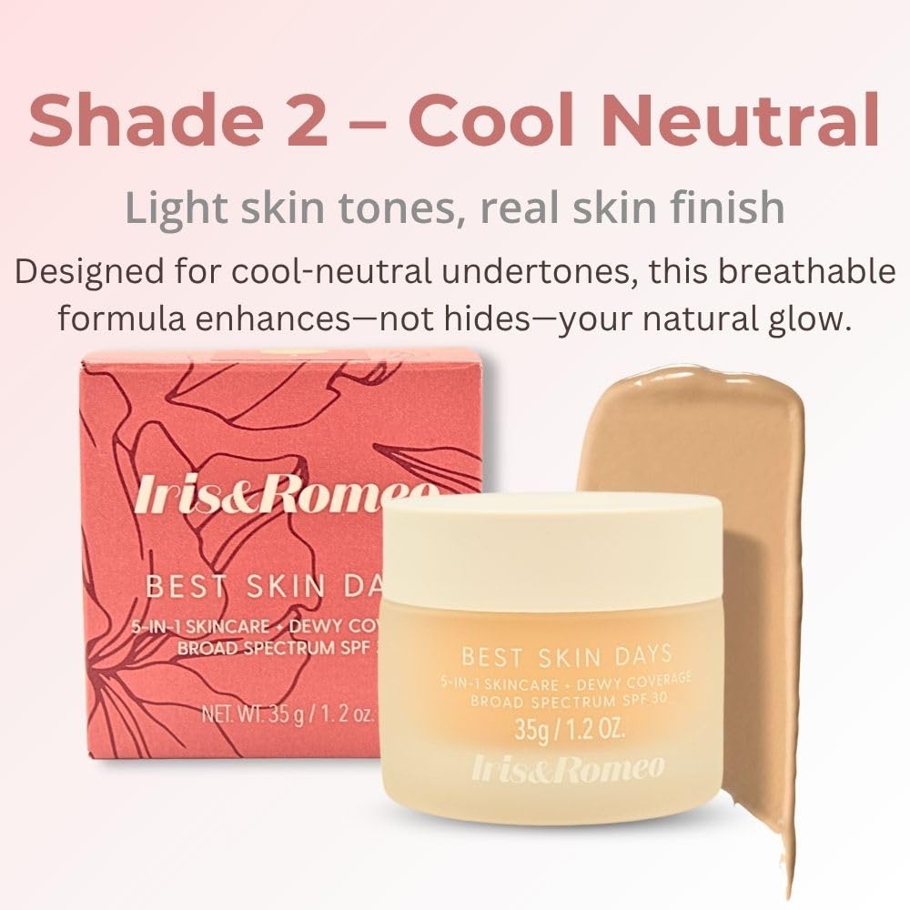 IRIS&ROMEO Best Skin Days SPF30 Whipped Tinted Moisturizer with Vitamin C + Hyaluronic Acid - Shade 2