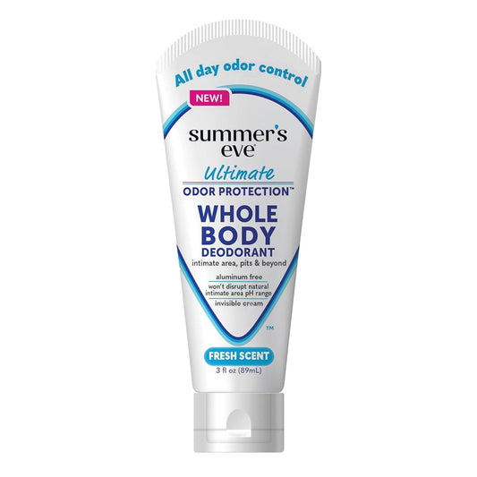 Summer's Eve Fresh Scent Whole Body Deodorant for Women, Aluminum-Free Ultimate Odor Control Cream, 3 Oz Beauty and Personal Care Summer's Eve