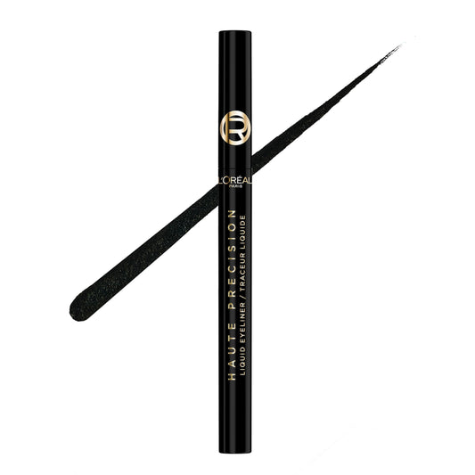 L'Oreal Paris Haute Precision Waterproof Liquid Eyeliner, Smudge-Proof Eye Liner with Micro-Tip, for up to 28HR Eye Makeup Wear, 010 Black Silk Beauty and Personal Care L'Oreal Paris Default Title