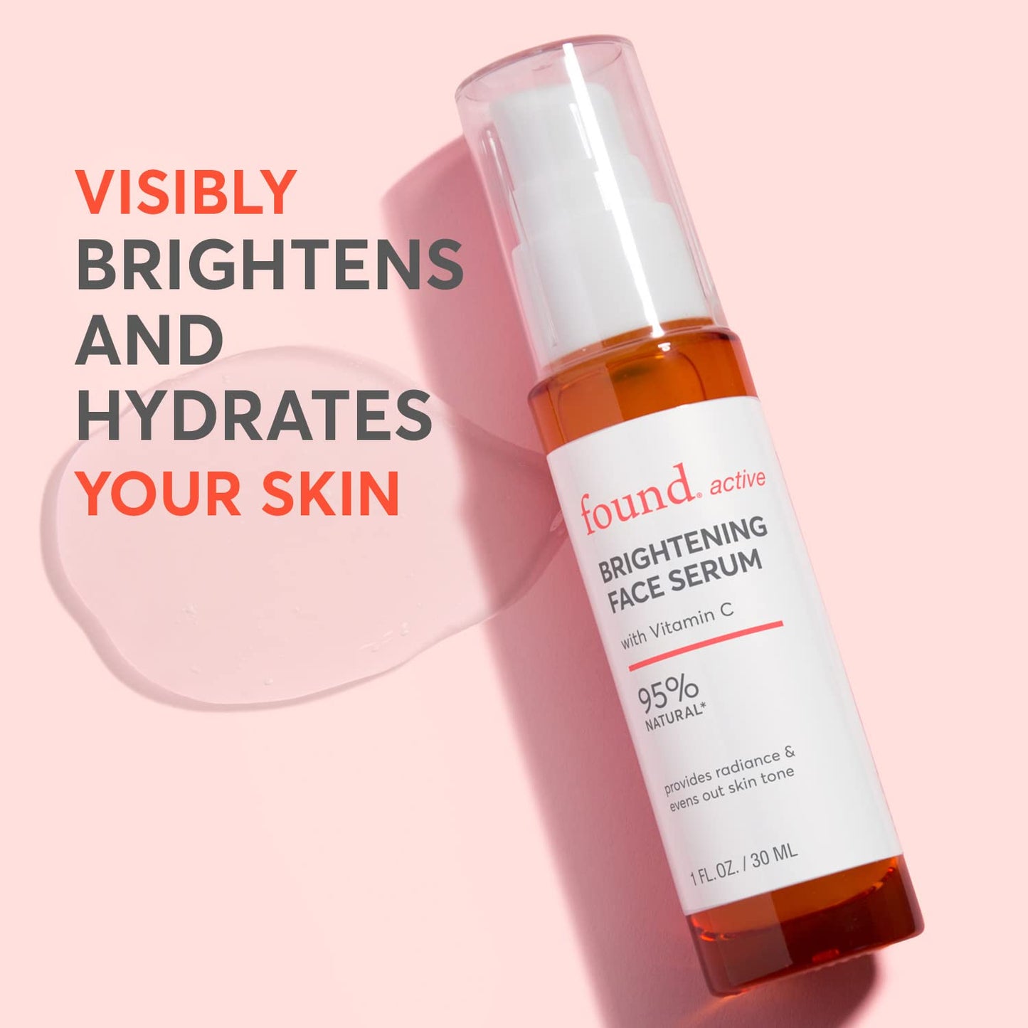 Found Active Brightening Face Serum with Vitamin C Lightweight Gel Formula with Rich Antioxidants that Support a More Radiant Complexion, 1 Fl Oz Beauty & Personal Care Found Active