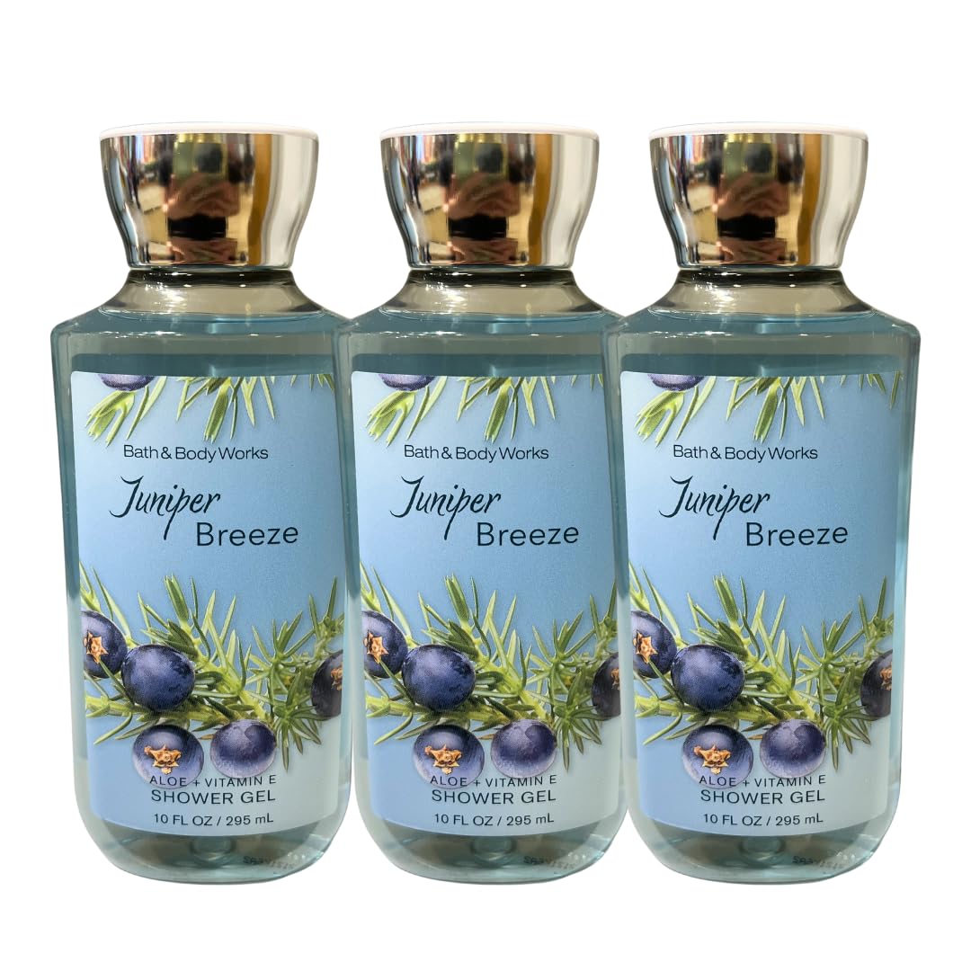 Bath & Body Works Juniper Breeze Shower Gel 10oz - Pack of 3 Beauty & Personal Care Bath & Body Works