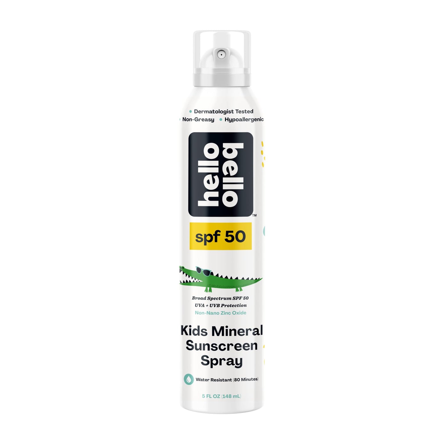 Hello Bello SPF 50 Kids Mineral Sunscreen Spray, Hypoallergenic Broad Spectrum UVA and UVB Protection, Reef Friendly and Water Resistant, 5 oz Beauty & Personal Care Hello Bello