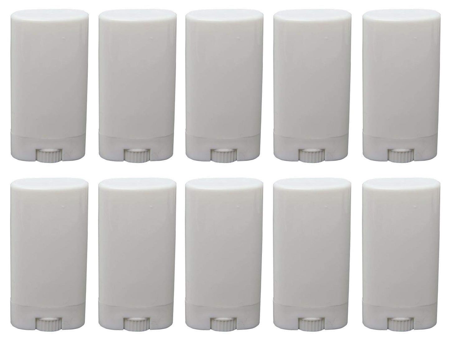 10 Pack 15ml Empty Plastic Tubes Oval Twist-Up Deodorant & Lip Balm ContainersWhite DIY Tubes for Homemade, Crayon Holder (0.5 Oz) Beauty & Personal Care UPSTORE