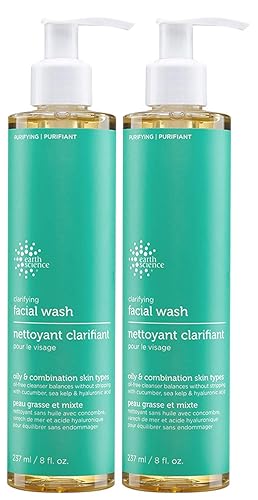 EARTH SCIENCE - Gentle Clarifying Facial Wash For Oily, Combination Skin Types (2pk, 8 fl. oz.) Beauty & Personal Care Earth Science