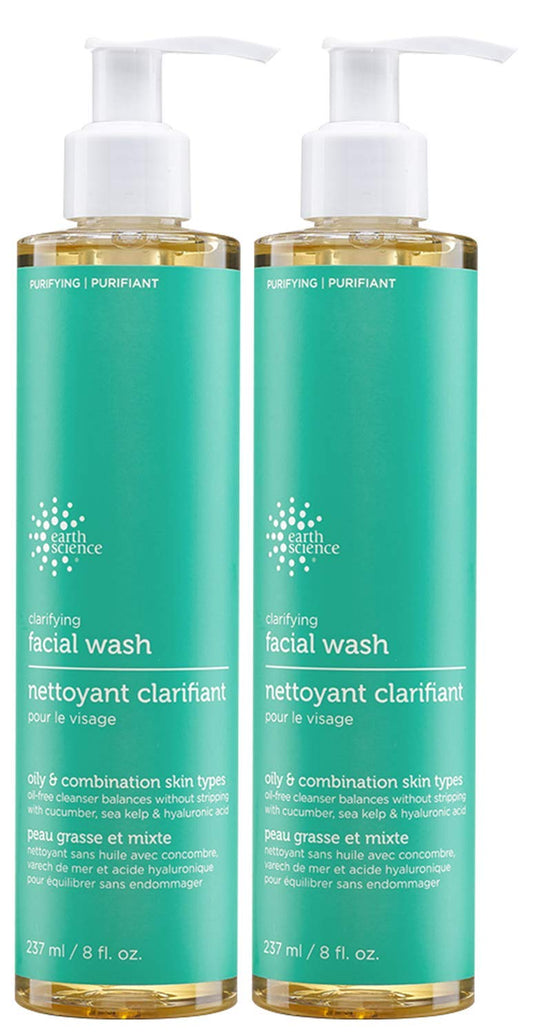 EARTH SCIENCE - Gentle Clarifying Facial Wash For Oily, Combination Skin Types (2pk, 8 fl. oz.) Beauty & Personal Care Earth Science