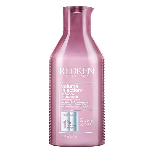 Redken Volume Injection Shampoo | Lightweight Volume Shampoo For Fine Hair | Adds Volume, Lift, and Body to Flat Hair | Soft, Shiny Finish | Paraben Beauty & Personal Care Redken