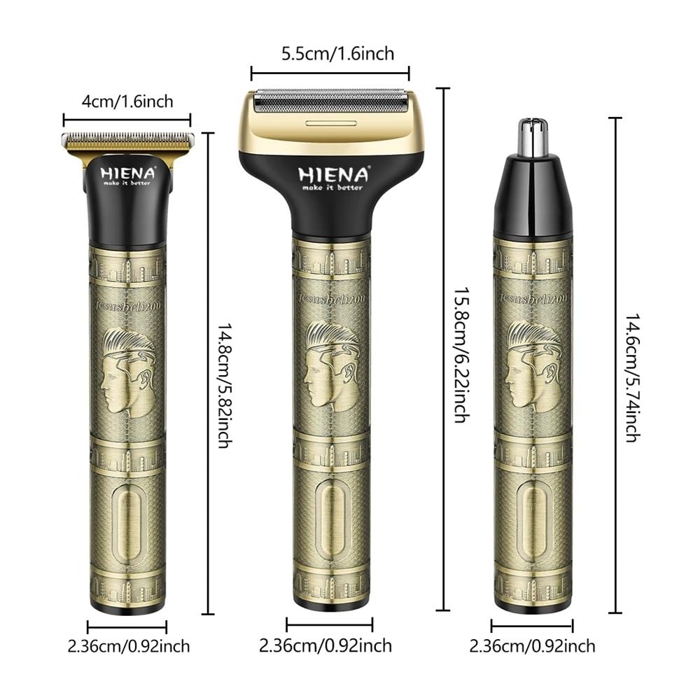 EWKYLSEM Razors 3-in-1 Precision Hair Cutting Machine- T-Blade Clipper and Wireless Beard Trimmer with USB Charging, Nose Hair Trimmer Beauty and Personal Care EWKYLSEM