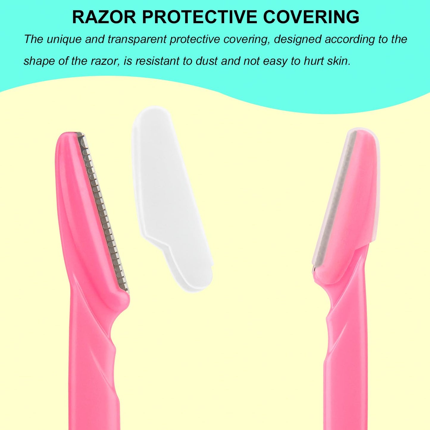66 Eyebrow Razor and Face Razor for Women and Men, Eyebrow Hair Trimmer and Shaver with Protective Cover,Safe and Newbie Friendly Beauty and Personal Care Colovis