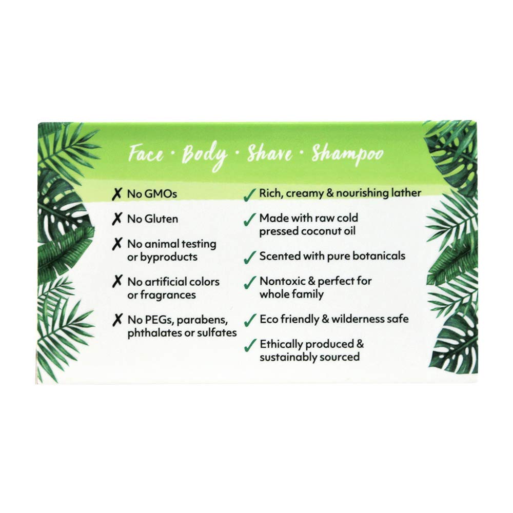 "Coco Fiji Soap Bar for Face and Body Infused With Organic Coconut Oil, Coconut Lime, Essential Oil, Natural Soap for Moisturizing & Pore Purifying Beauty & Personal Care Organic Fiji