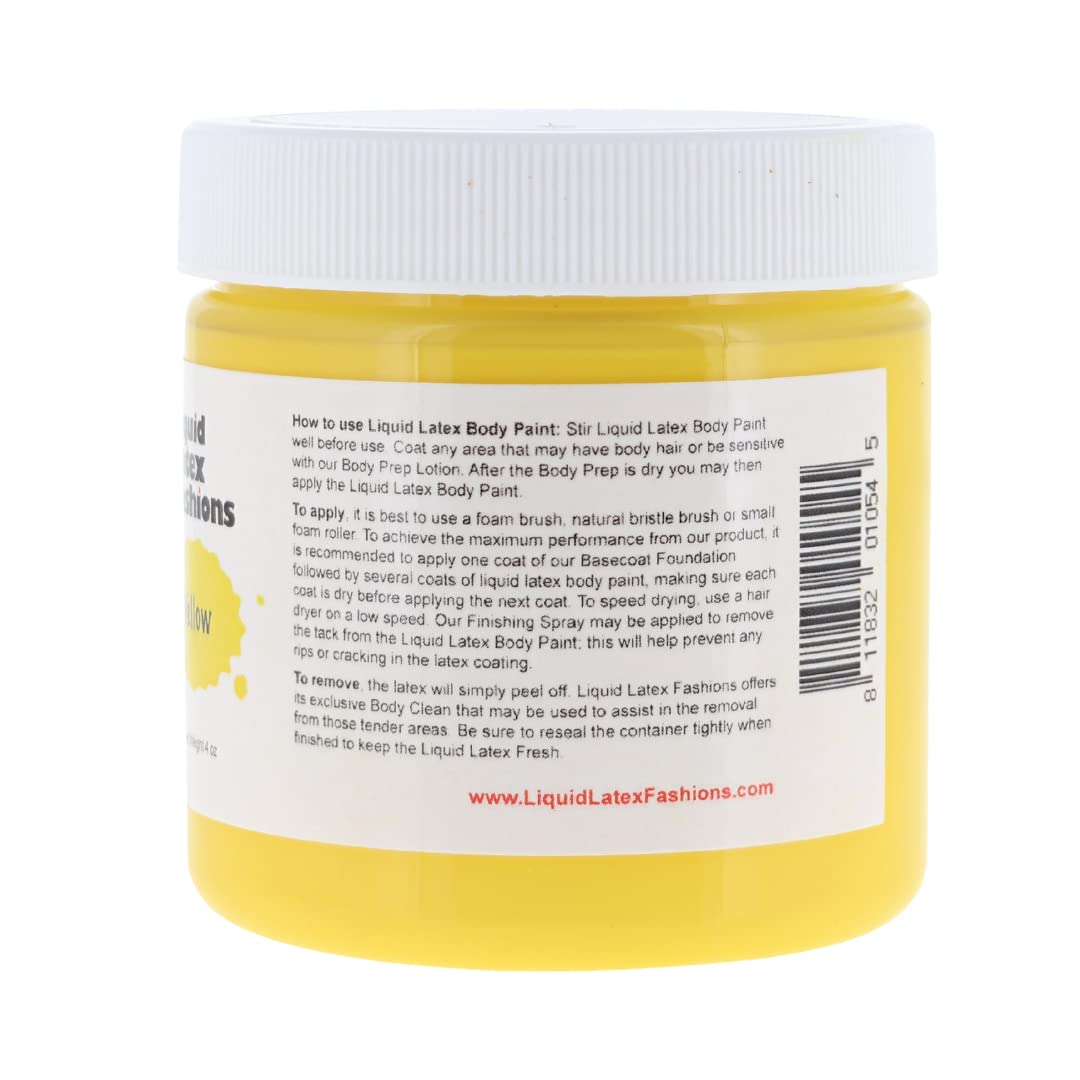 Liquid Latex Fashions Ammonia Free Liquid Latex for Adults and Kids, Face and Body Latex Paint, Ideal for Parties and Cosplay, Super Flexible, Yellow Beauty & Personal Care Liquid Latex Fashions