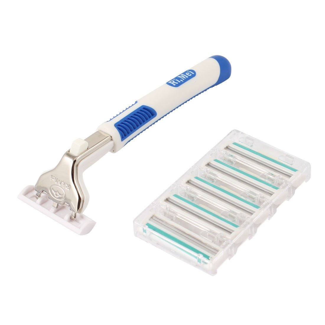 Ruilogod Rubber Coated Handle Manual Shaver Razor w 5 Double Layer Blades (id: 147 851 b1f eaa 2cf Beauty and Personal Care Ruilogod