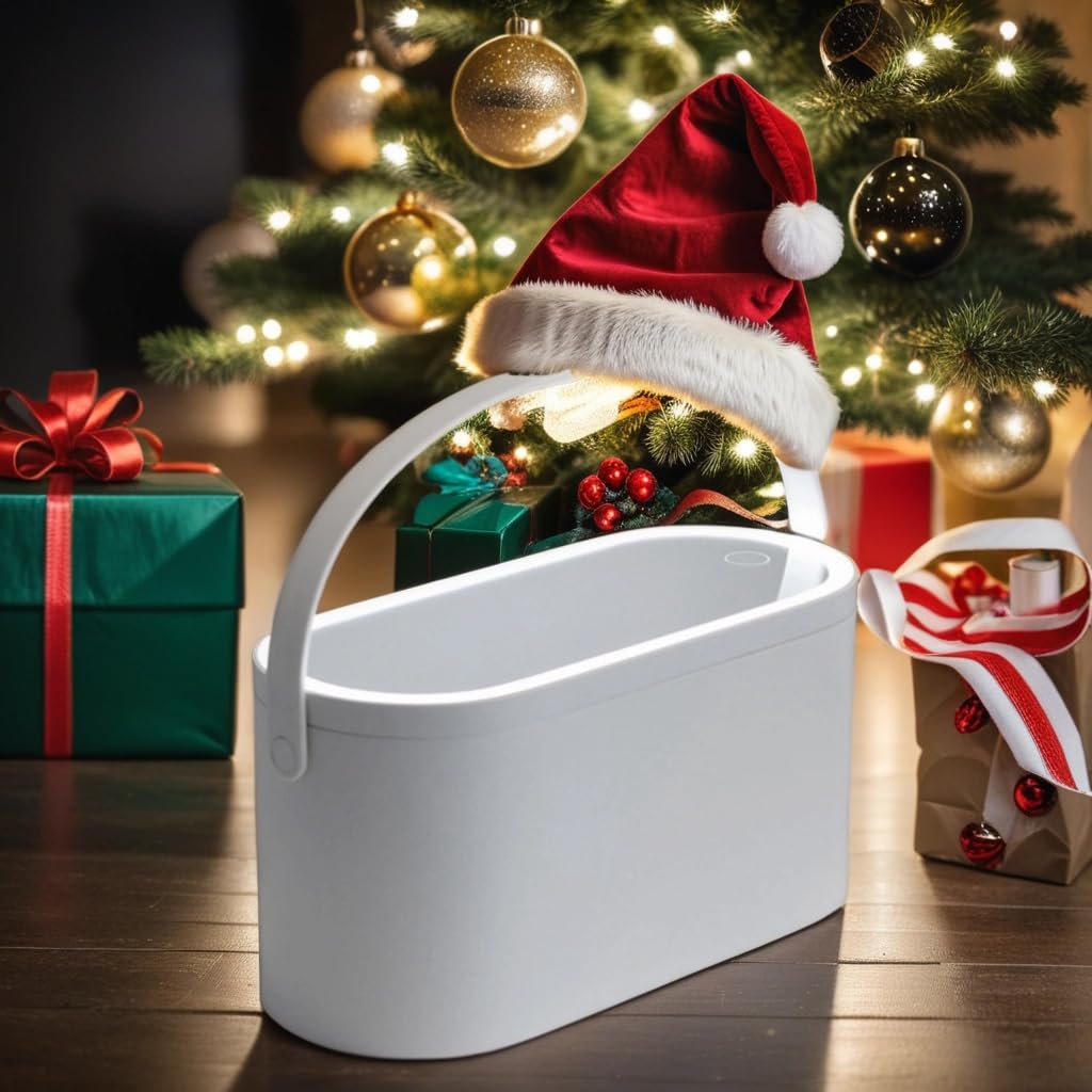 AMYESE Travel Makeup Box with LED Lighted Mirror, Multi-purpose Cosmetics Box Carrying Case Women's Dat Gift, White, Travel Size (Instruction Beauty & Personal Care AMYESE