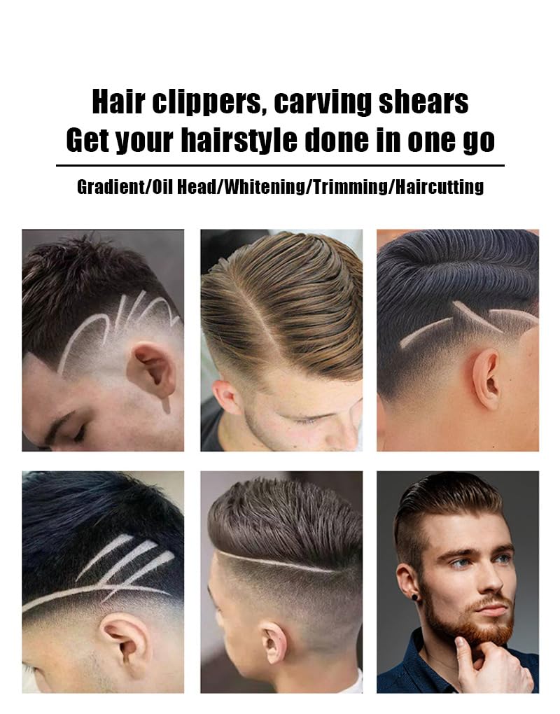 QDKVTNDJZ Men's Hair Clippers Professional Trimmer Cordless Rechargeable Powerful Beard Cutting Grooming Tool,3 Limit Combs Beauty and Personal Care QDKVTNDJZ