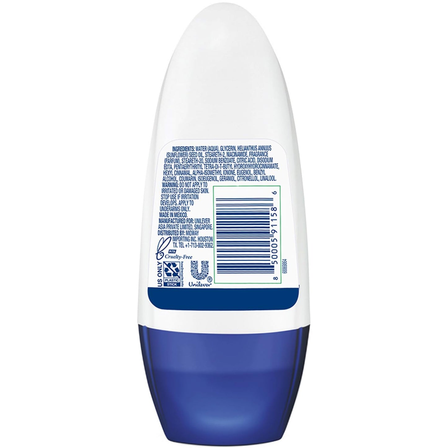Dove Aluminum-Free Deodorant for Women, Original Clean Roll-On 3-Pack - ¼ Moisturizing Cream Formula with 24H Odor Protection, 1.7 Fl Oz Ea Beauty and Personal Care Dove
