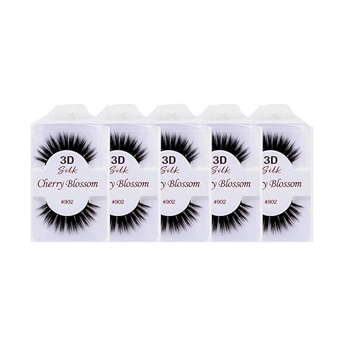 Cherry Blossom 3D Eyelashes (5 Pack of Silk 902) Beauty & Personal Care Cherry Blossom Product