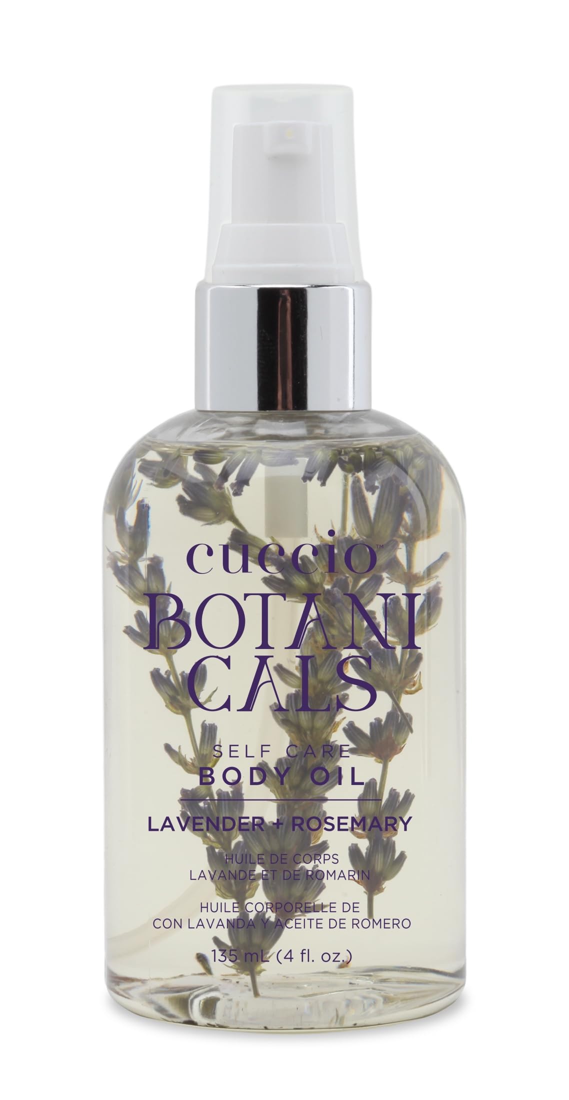 Cuccio Botanicals Lavender & Rosemary Body Oil - Calming Aromatherapy Moisturizer for Skin & Hair, 4 fl oz Beauty & Personal Care Cuccio