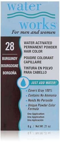 Water Works Water Activated Permanent Powder Hair Color for Men and Women, #28 Burgundy Beauty & Personal Care Water Works