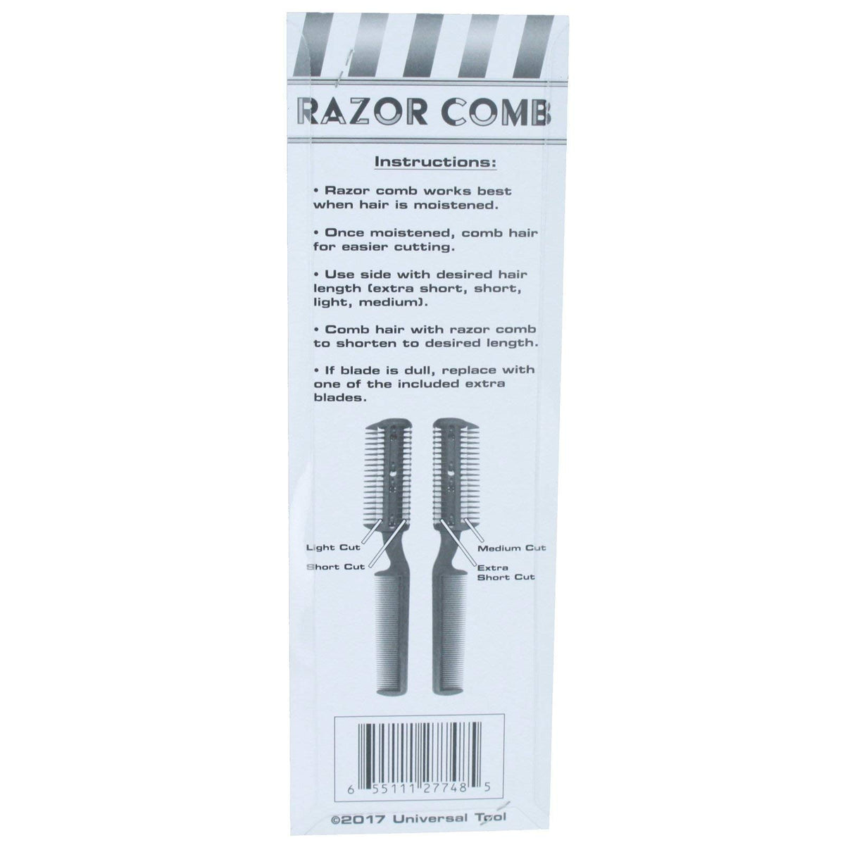 Universal Unisex Hair Cutter Razor Comb for Thin and Thick Hair Cutting and Styling