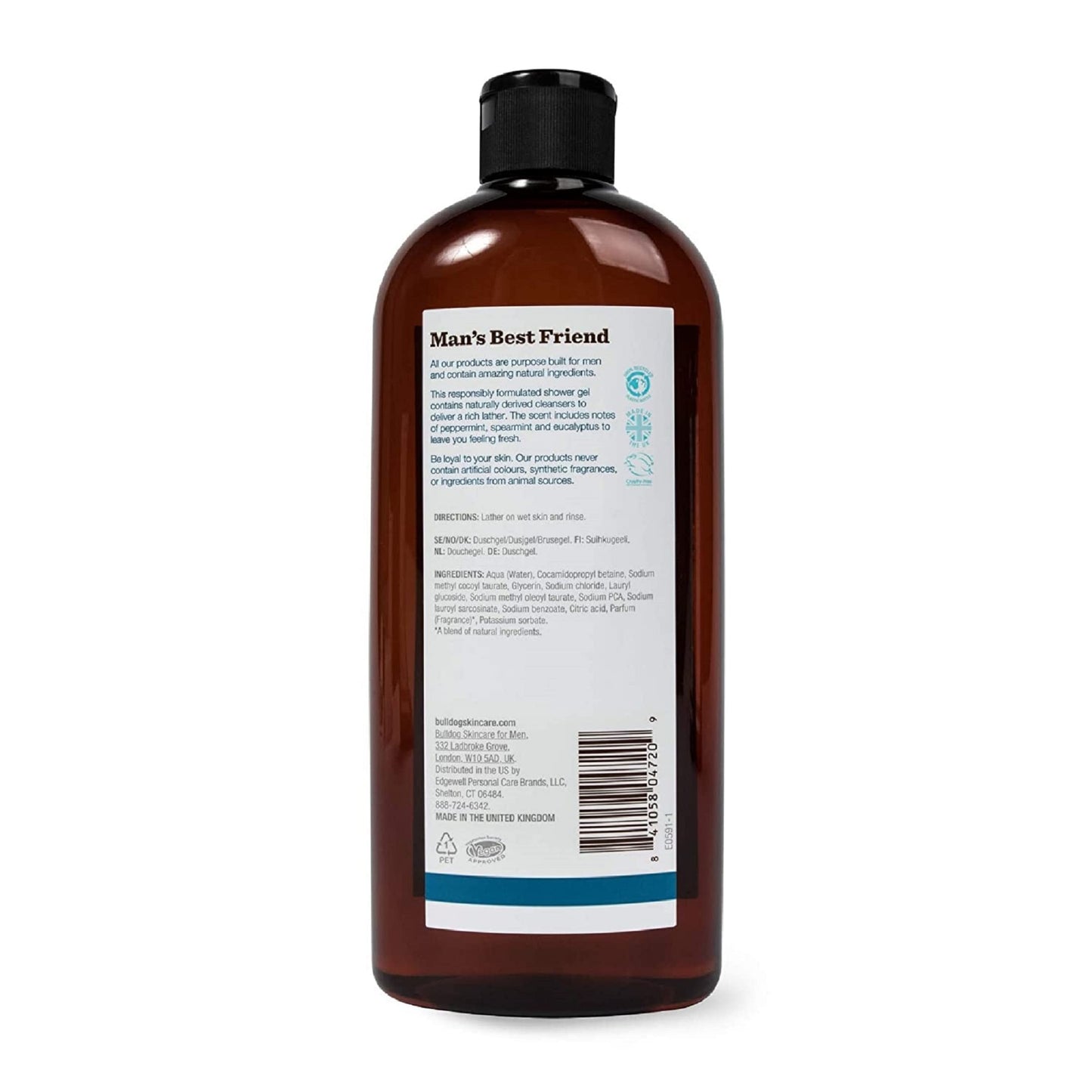 Bulldog Mens Skincare and Grooming Body Wash, Peppermint and Eucalyptus, 16.9 Fl Oz Beauty & Personal Care Bulldog Skincare for Men
