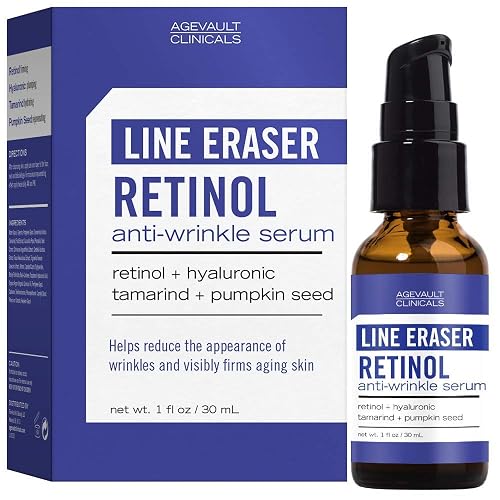 AgeVault Clinicals Line Eraser Retinol Anti-Wrinkle Serum 1oz / 30ml Beauty & Personal Care Age Vault Clinicals