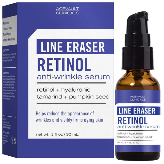AgeVault Clinicals Line Eraser Retinol Anti-Wrinkle Serum 1oz / 30ml Beauty & Personal Care Age Vault Clinicals