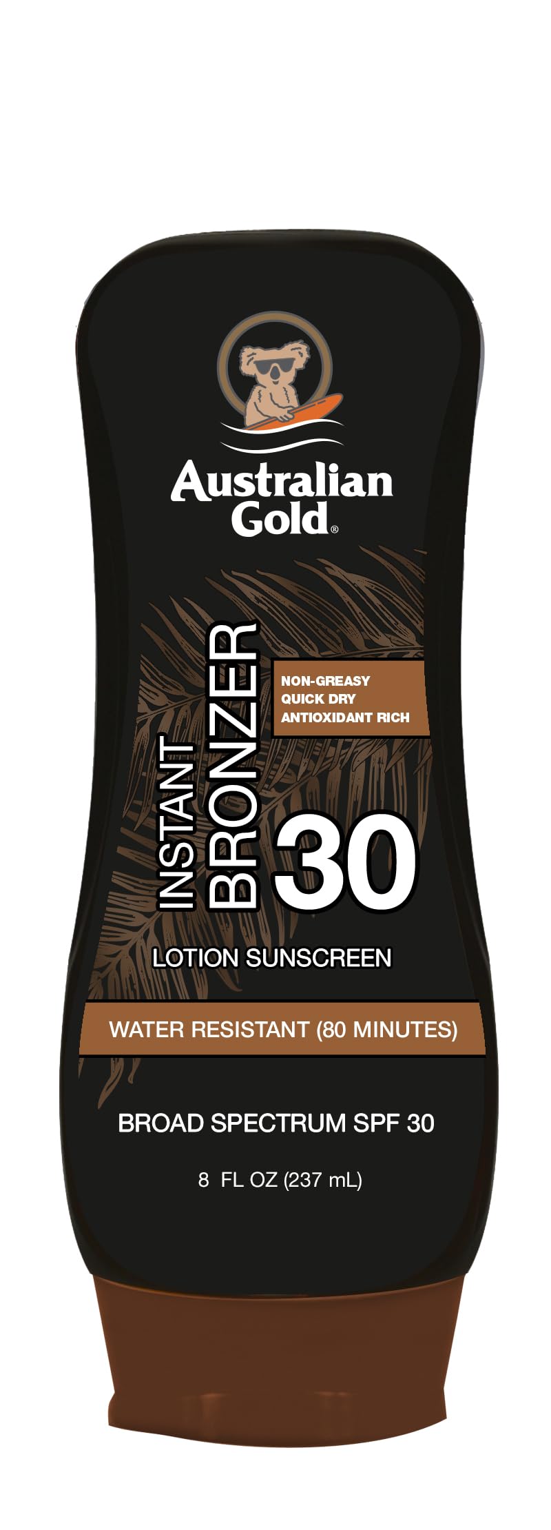 Australian Gold Sunscreen Lotion with Instant Bronzer, Broad Spectrum, Water Resistant, Non-Greasy, Oxybenzone Free, Cruelty Free, SPF 30, Coconut, 8 Beauty & Personal Care Australian Gold