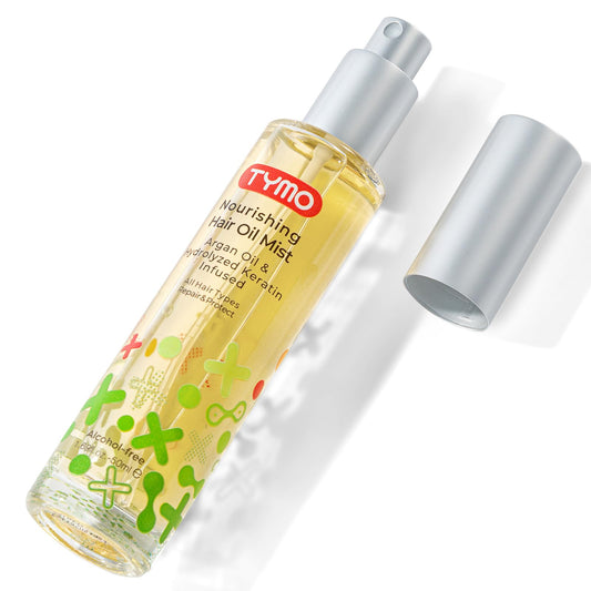 TYMO Argan Hair Oil Spray - Hydrating Natural 6 Blend Oil for Frizzy & Dry Hair, Organic Pure Formula, Daily Use for Hair, Smooth Damaged Ends, Olive Beauty & Personal Care TYMO