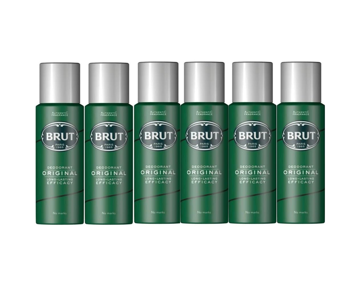 6x Brut Original Deodorant Mens Body Spray 200mlBARGAIN NEW by Brut Beauty and Personal Care Brut