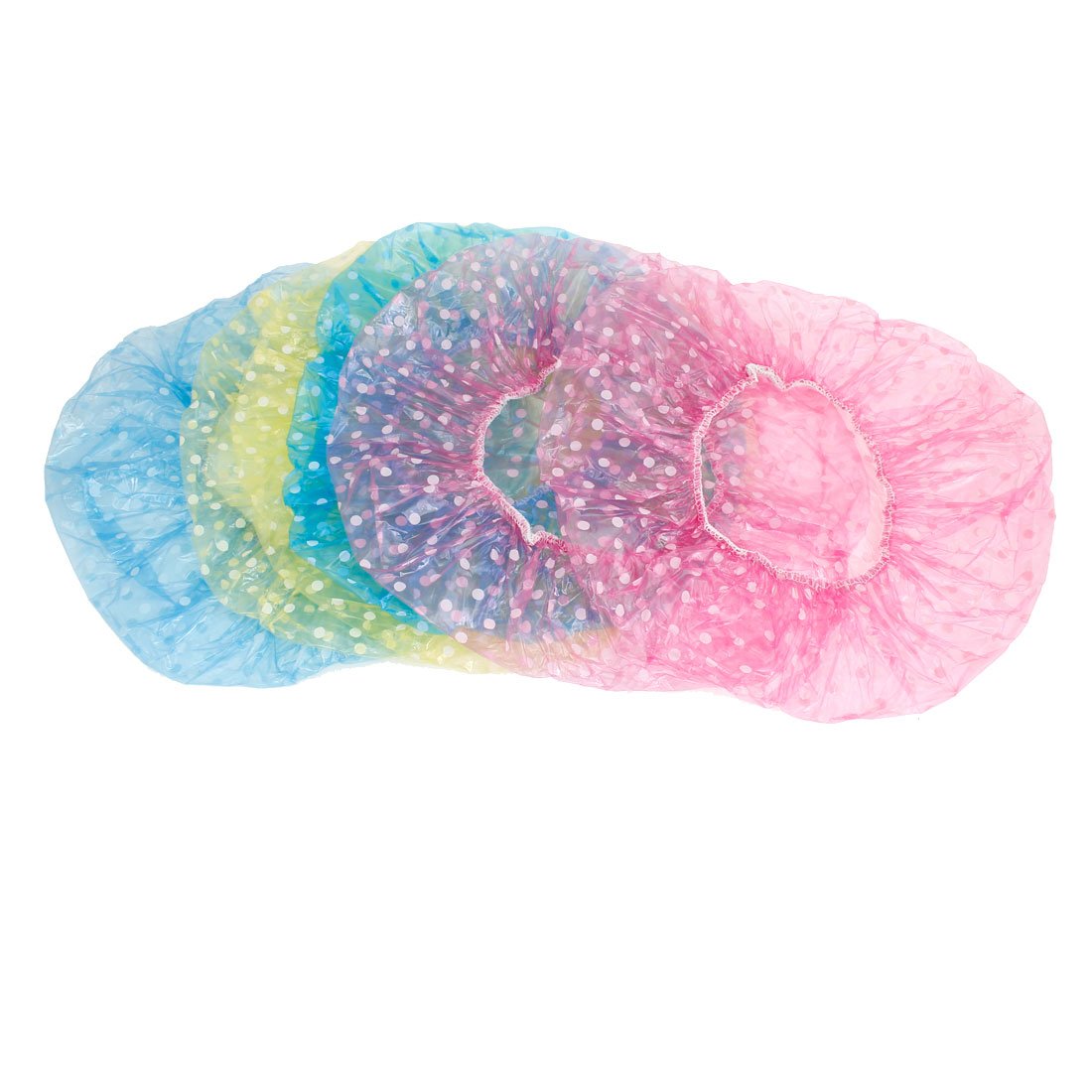Ruilogod Vinyl Disposable Shower Hair Cap Stretchy Bath Hat 6 Pcs (id: fe8 1b3 c9d c5a ca2 Beauty and Personal Care Ruilogod