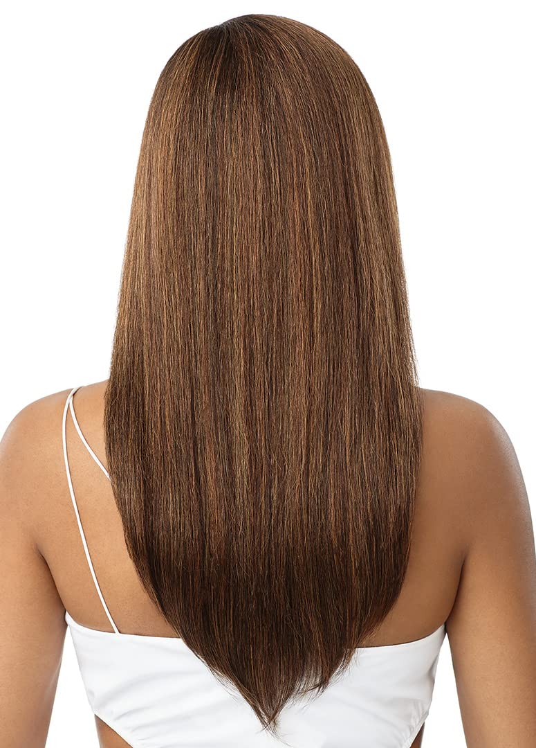 Outre Lace Front Wig Natural Yaki 22" (DRFF RED PLUM)