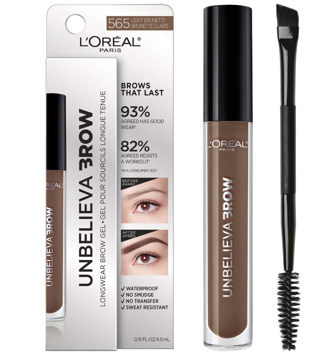 L'Oreal Paris Unbelieva-Brow Longwear Waterproof Tinted Brow Gel, Smudge-resistant, Transfer- Proof, Quick Drying, Easy and quick application