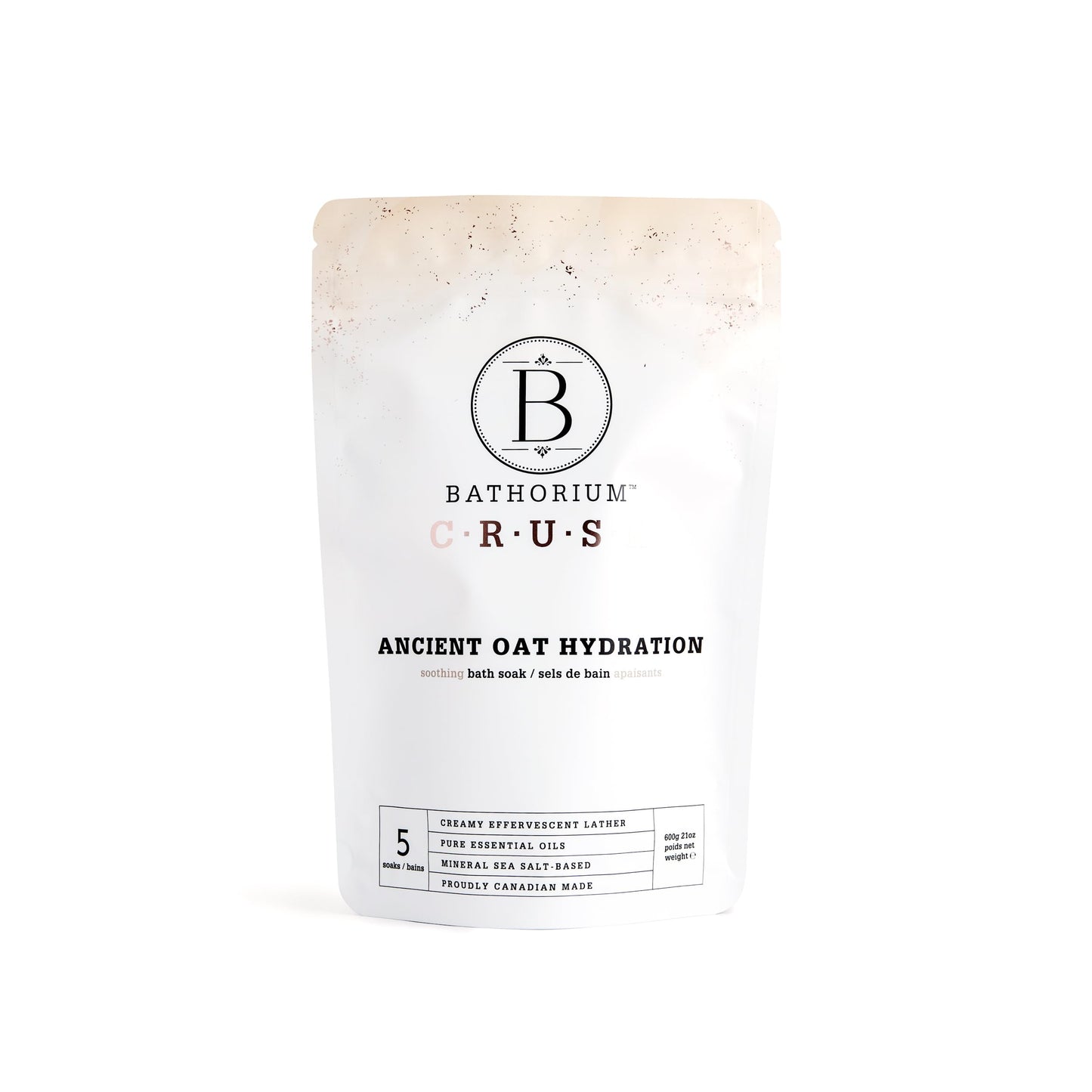 Bathorium Ancient Oat Hydration Crush, Mineral Sea Salt Bath Soak, Skin-Soothing Colloidal Oats, Light Floral Fragrance, pH-Balanced, Approximately 5 Beauty and Personal Care Bathorium
