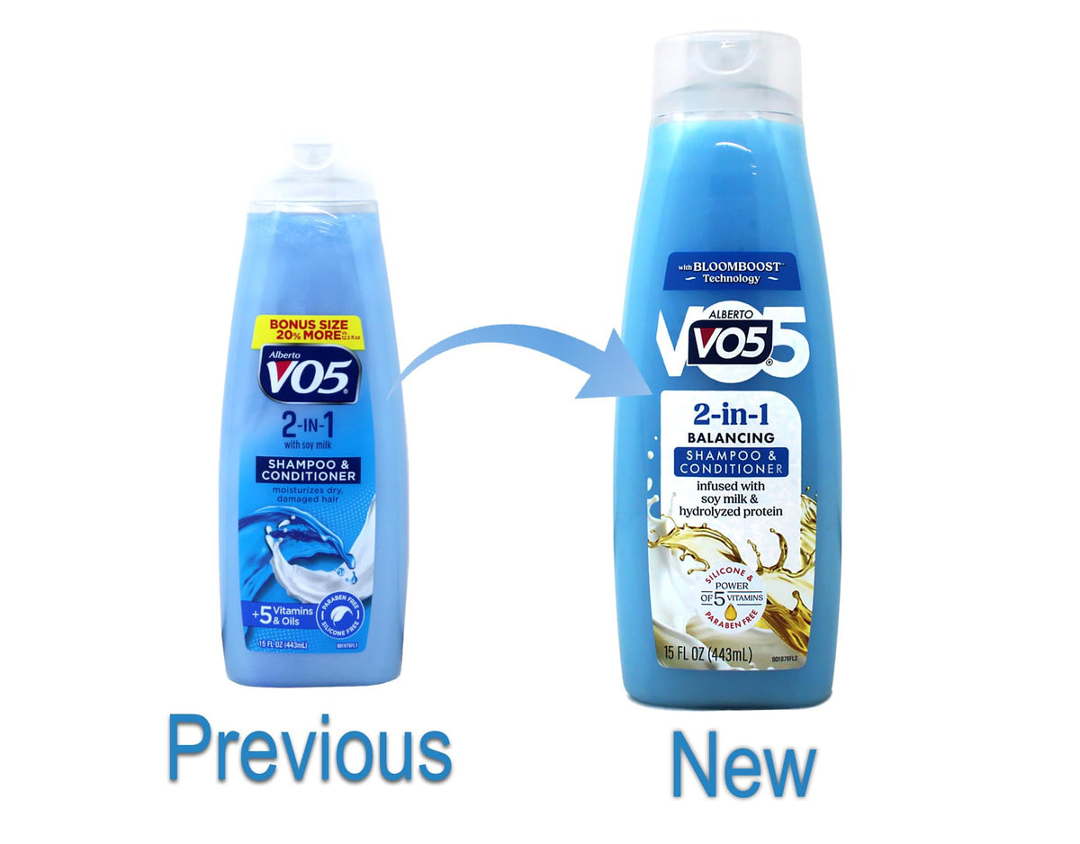 Alberto VO5 2-in-1 Moisturizing Shampoo and Conditioner Pack of 4