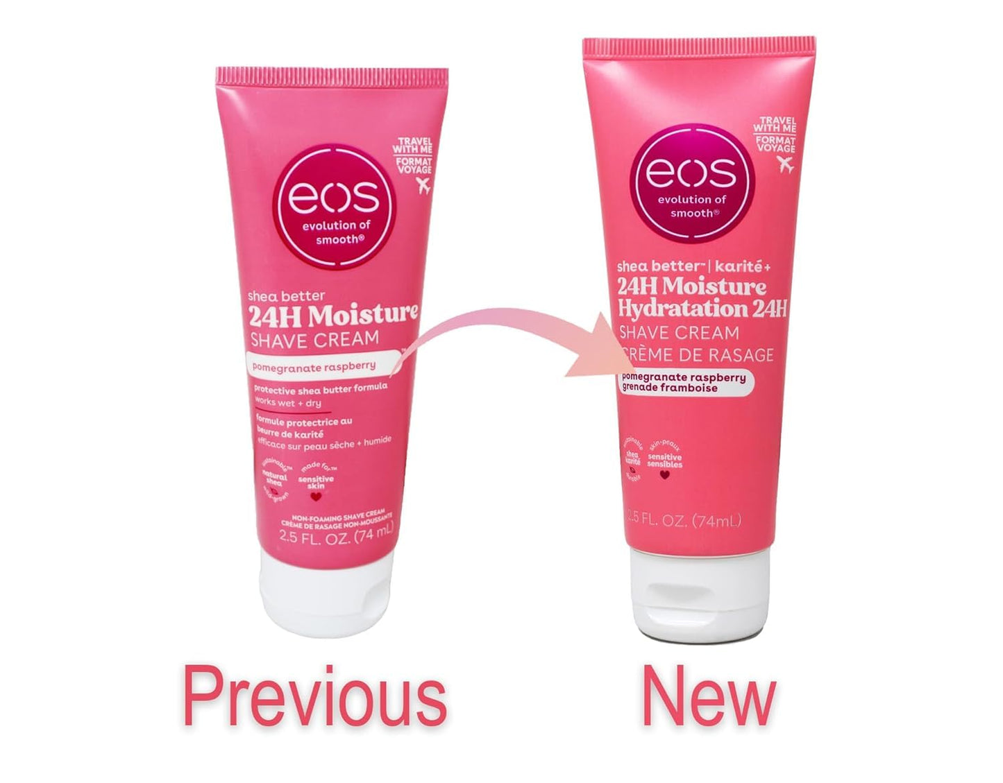 eos Shave Cream Pomegranate Raspberry, 2.5 Ounces each (Value Pack of 8) Beauty and Personal Care eos